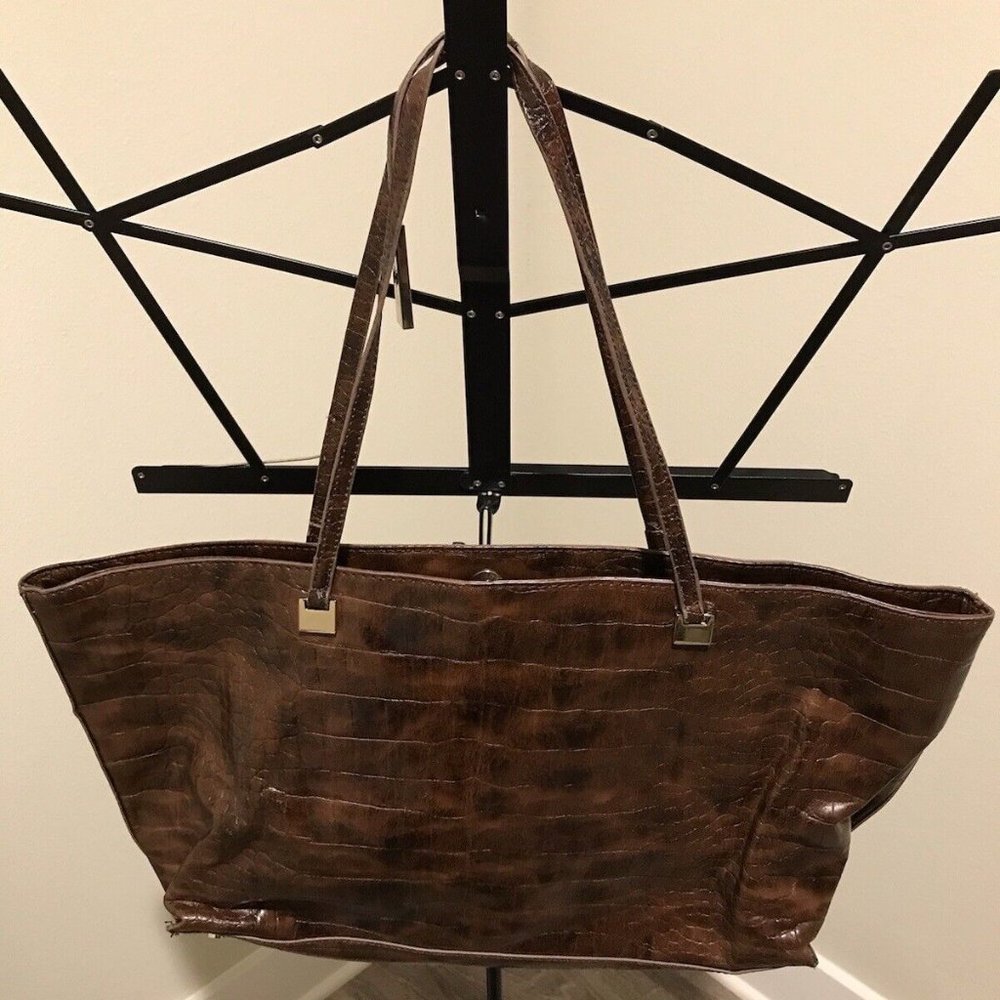 Ivanka Trump Faux Alligator Brown handbag